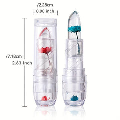 Crystal Flower Jelly Changing Lipstick Long Lasting Lip Care Moisturizer