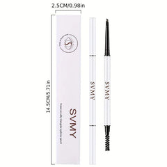 2 IN 1 Waterproof Eyebrow Pencil Long-Lasting Micro with Brush