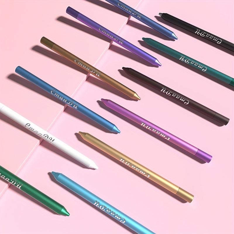 12 Colors Eyeliner Eyeshadow Pen Matte Finish Rich High Pigment