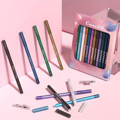 12 Colors Eyeliner Eyeshadow Pen Matte Finish Rich High Pigment