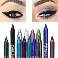 12-Color Waterproof Pearly Eyeshadow Eyeliner Pen Set