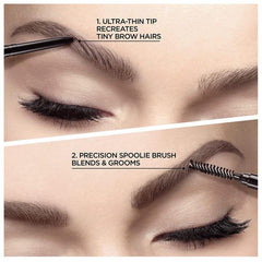 4 Colors Retractable Eyebrow Pencil Ultra Fine Tip for Natural Eyebrow