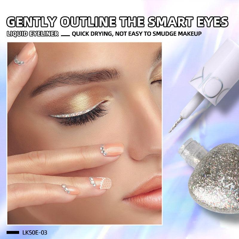 Waterproof Shimmer Liquid Eyeliner Pen with Heart Shaped Brush