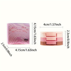 3-in-1 Contour Highlight Blush Palette Face Brightening Matte Eye Shadow