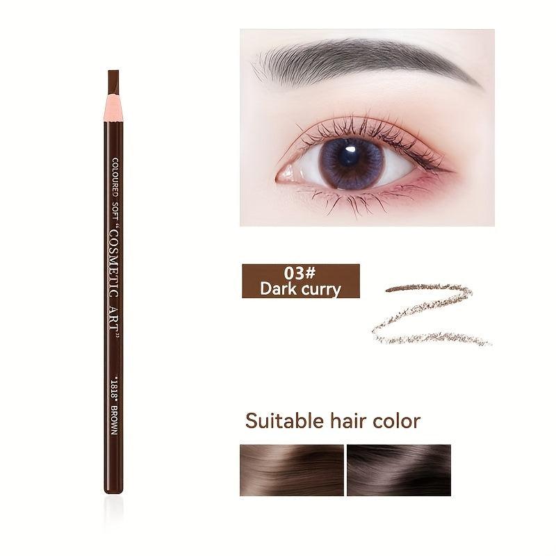5 Colors Wooden Rod Eyebrow Pencil Drawstring Cut Eyebrow Pencil