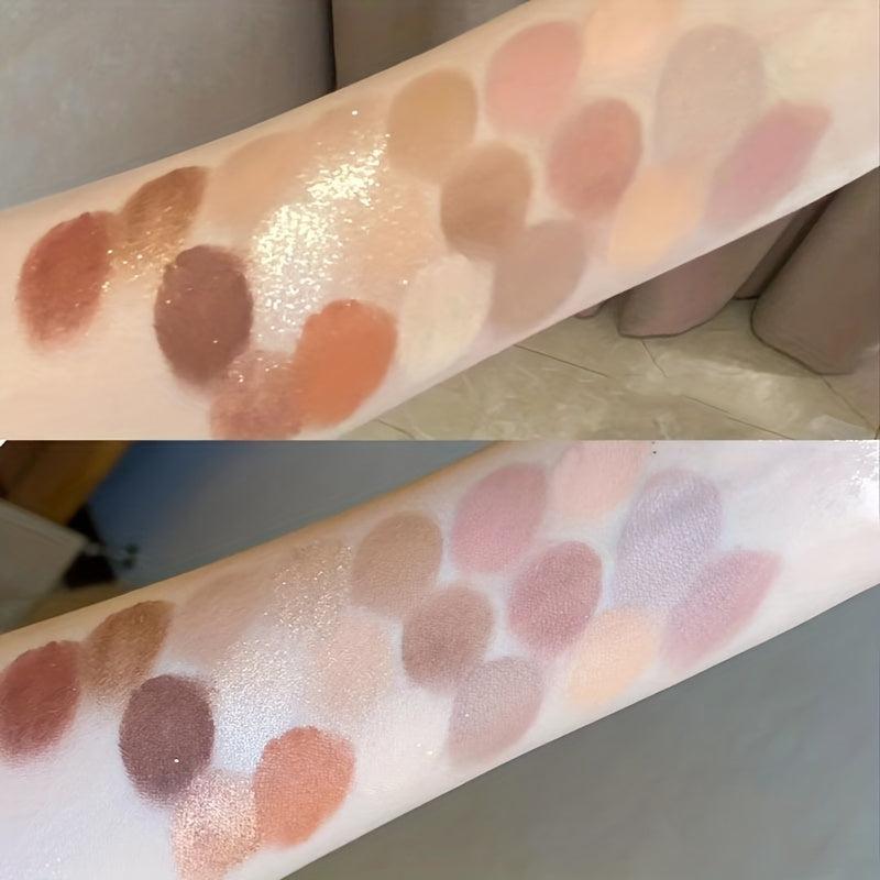 20-Color Earth Tone Eyeshadow Palette, Portable & Long-Lasting Cosmetics