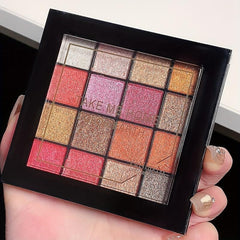 16 Shade Shimmer Eyeshadow Palette Waterproof Makeup Gift Set