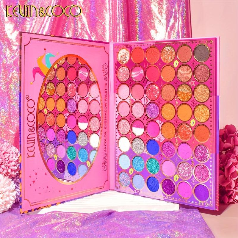48 Eyeshadow Palette with Pearly Matte High Pigment Colors for Girls