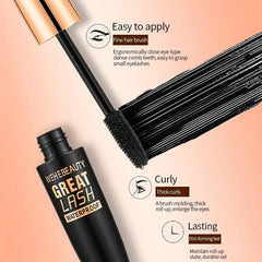 4D Silk Fiber Lash Mascara Waterproof Smudge Proof Thick Lashes