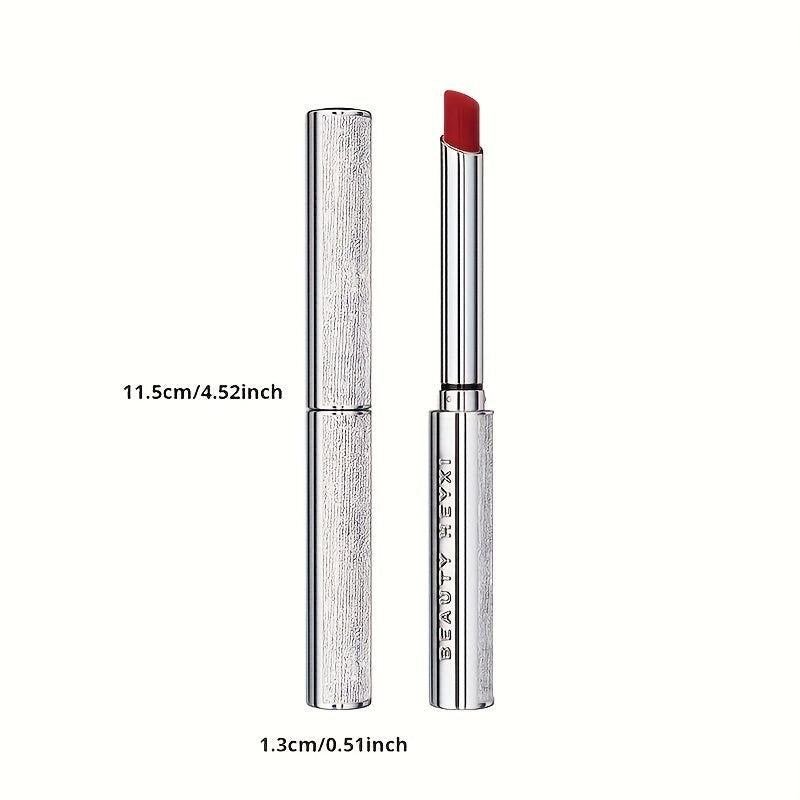 HEYXI Silvery Tube Lipstick Long Lasting Non Stick Cup Non Smudge Waterproof
