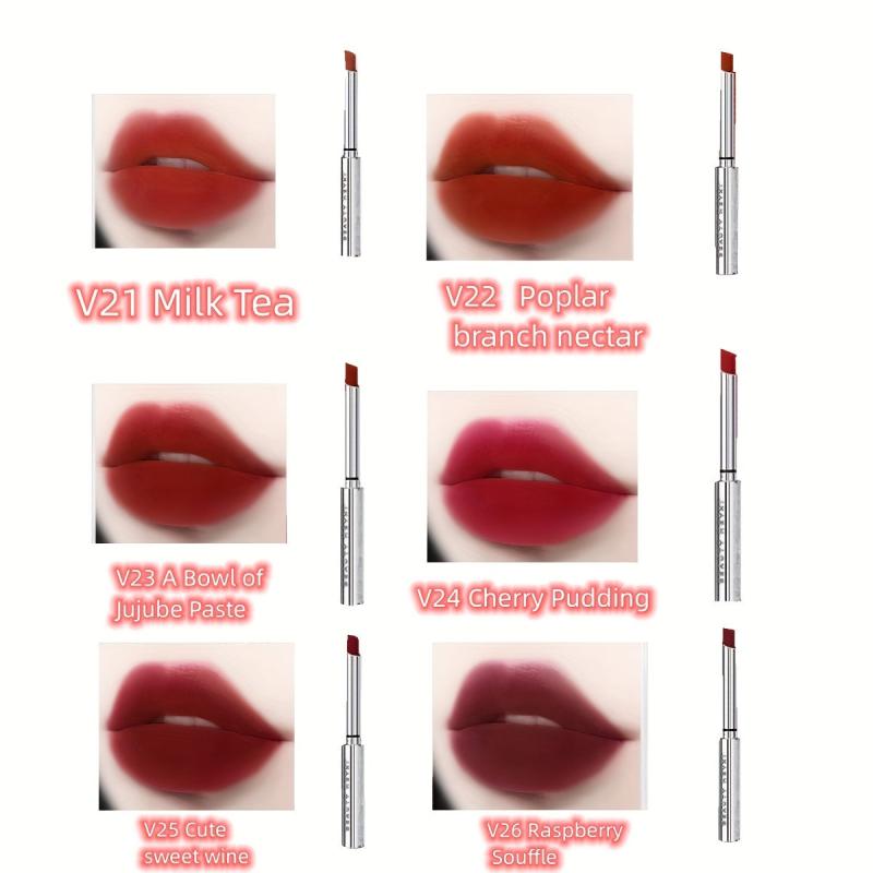HEYXI Silvery Tube Lipstick Long Lasting Non Stick Cup Non Smudge Waterproof