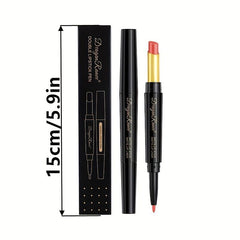 8 Colors Double Ended Lipstick Lip Liner Long Lasting Nude Gloss