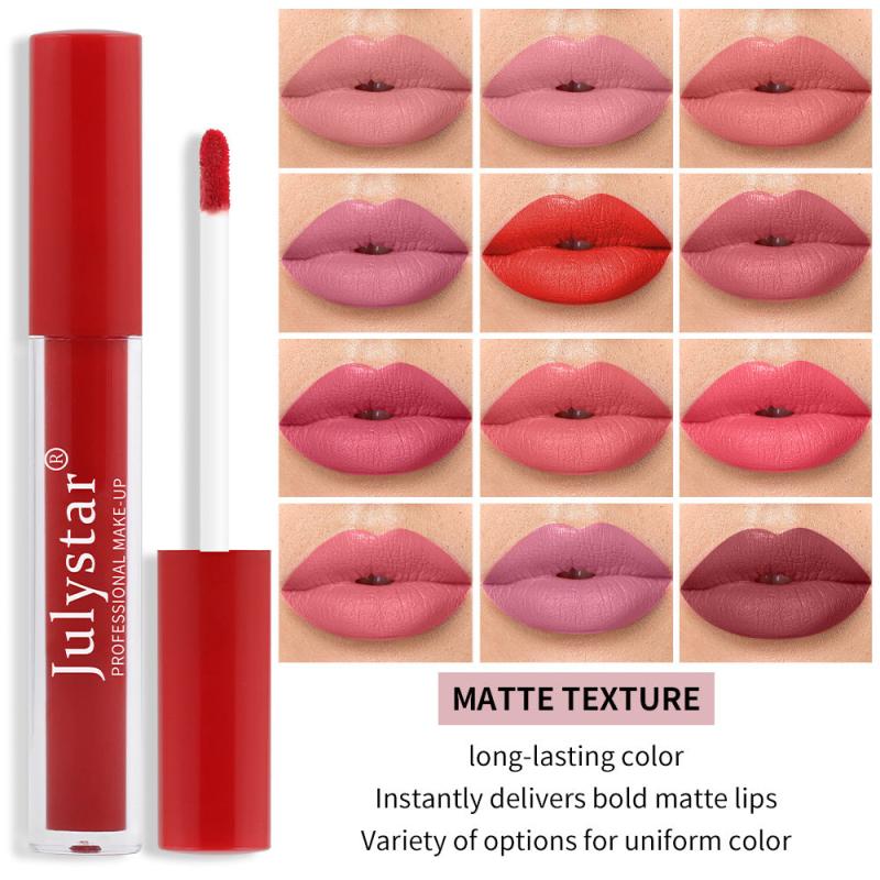 Matte Lip Glaze Primer Nude Makeup Liquid Lipstick Smudge Proof