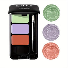 Waterproof Full Coverage Concealer with Brush Green Purple Pink Shades