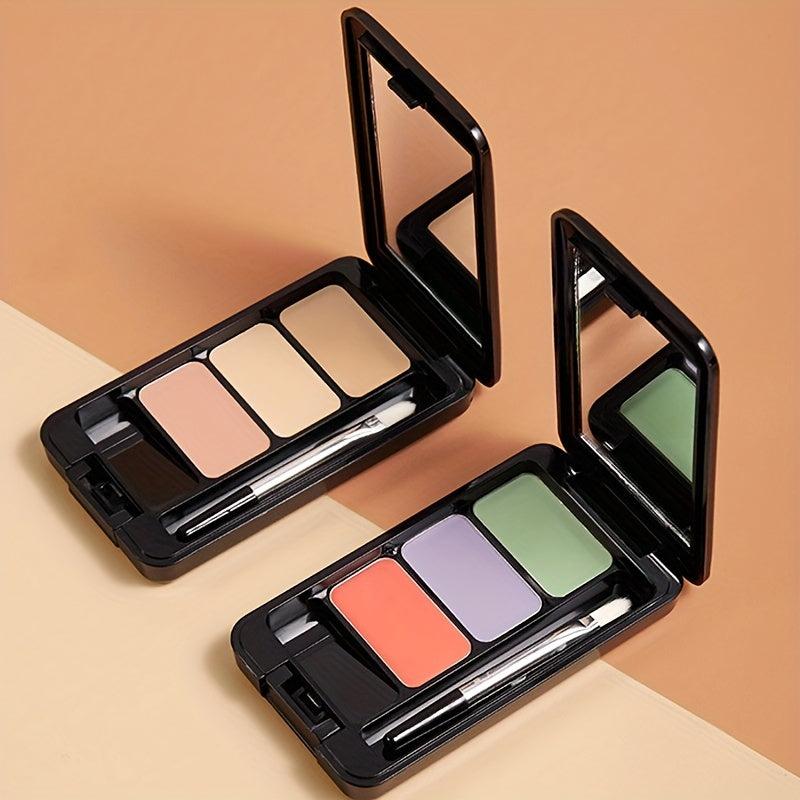 Waterproof Full Coverage Concealer with Brush Green Purple Pink Shades