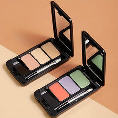 Waterproof Full Coverage Concealer with Brush Green Purple Pink Shades