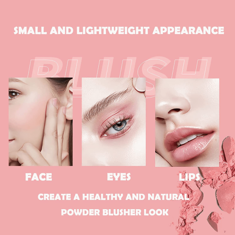Monochromatic Blush Compact for Contouring Waterproof Cosmetics