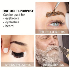 Waterproof Semi Permanent Eyebrow Tint Kit Long Lasting Eyebrow Dye Cream Set