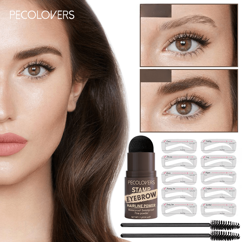 Professional Eyebrow Kit with Stencils and Brushes