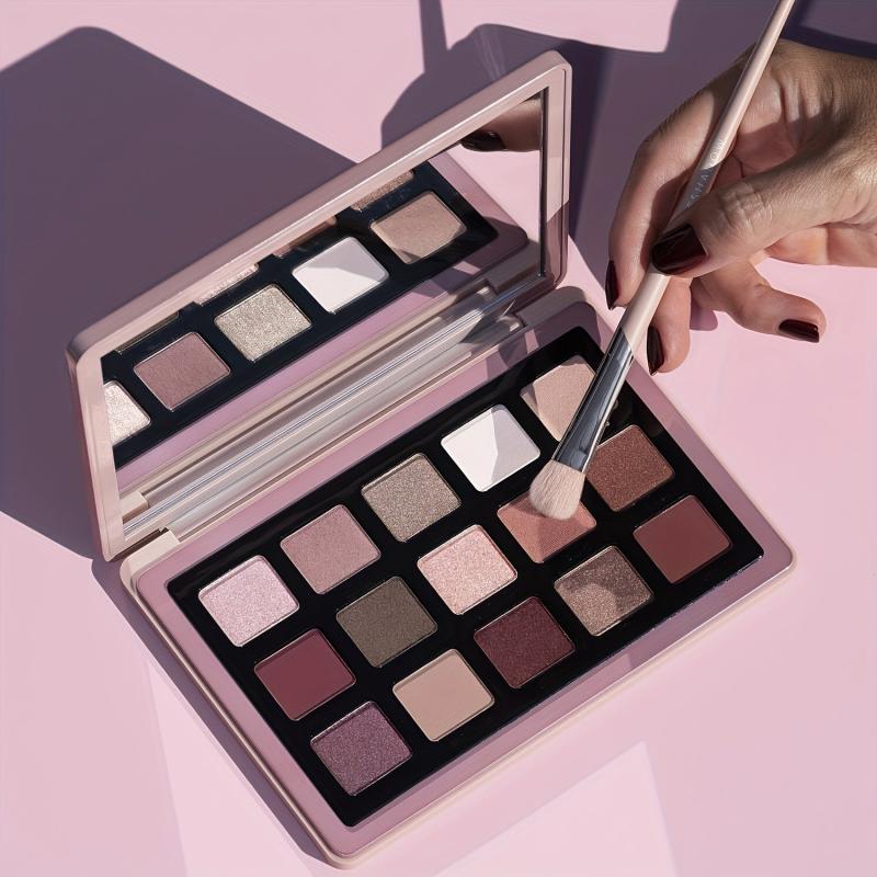 15 Colors Purple Eyeshadow 10 Brushes Set Eye Makeup