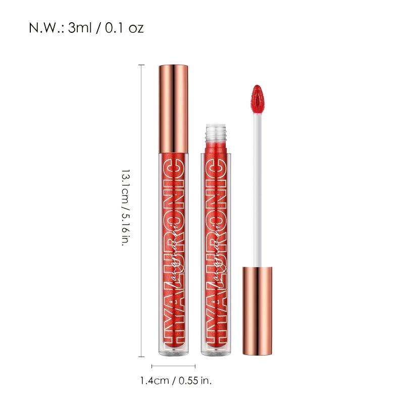 Hyaluronic Acid Lip Glaze Glitter Non-stick Cup Lip Gloss
