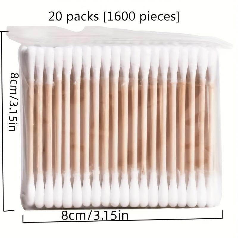 1600pcs Double Cotton Tip Disposable Cotton Swabs