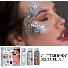 Mermaid Scale Glitter Gel Eyeshadow Makeup Set