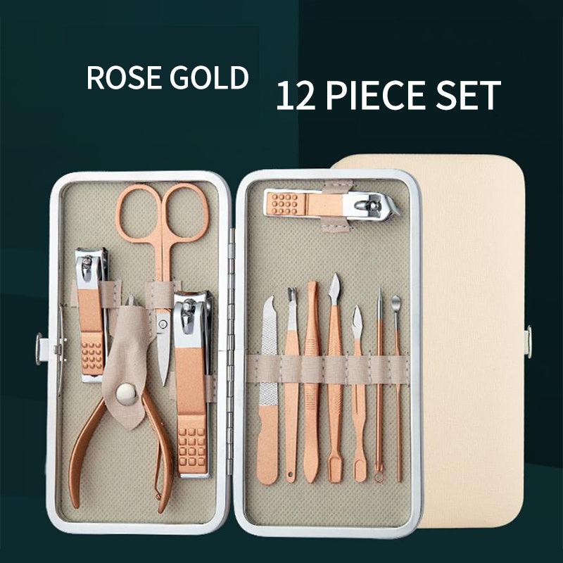 7-In-1 Professional Pedicure Kit with Leather Case