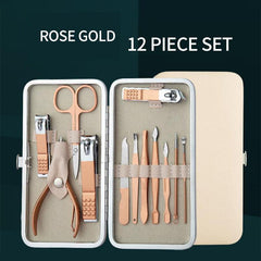 7-In-1 Professional Pedicure Kit with Leather Case