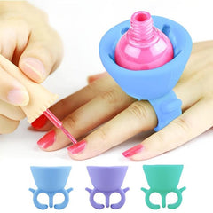 Stylish Nail Polish Holder Ring for Manicures and Pedicures