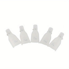 10 Reusable Pink Gel Polish Remover Caps Soak Off Clips