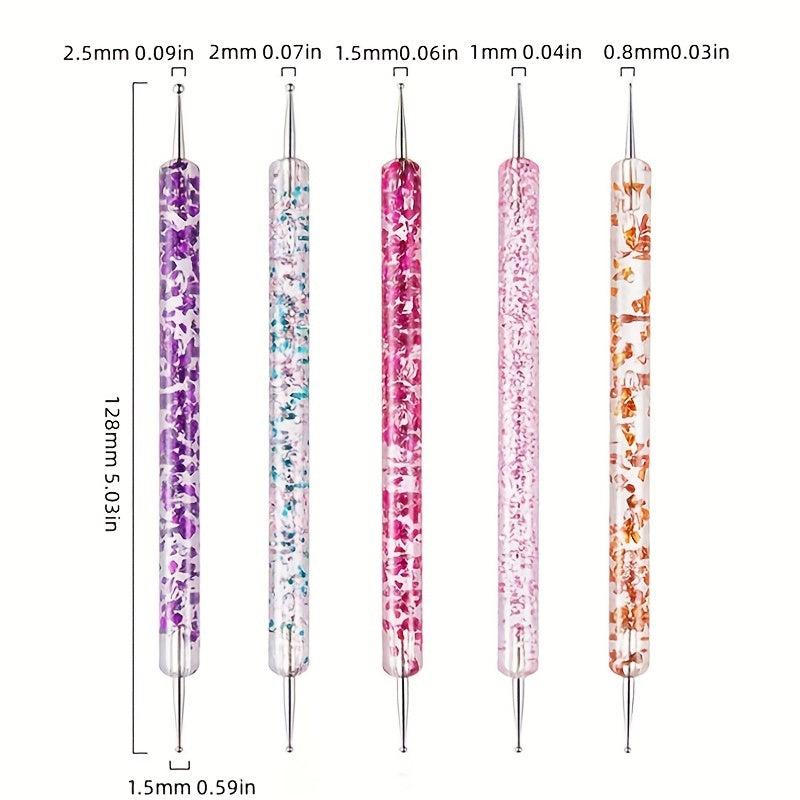 31pcs Nail Art Brush Set Dotting Tools Dust Brush Striping Brush for Long Lines