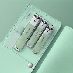 Manicure Set Nail Clippers Nail Care Tools 4 Pieces Green