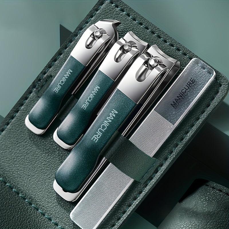 Manicure Set Nail Clippers Nail Care Tools 4 Pieces Green