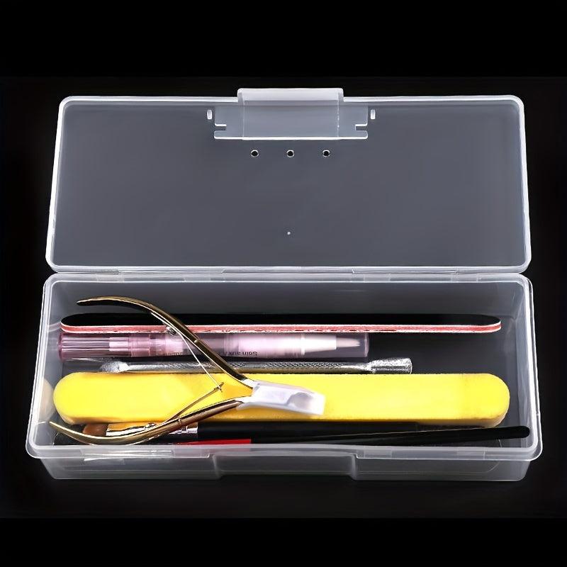 Transparent Storage Box for Nail Art Tools