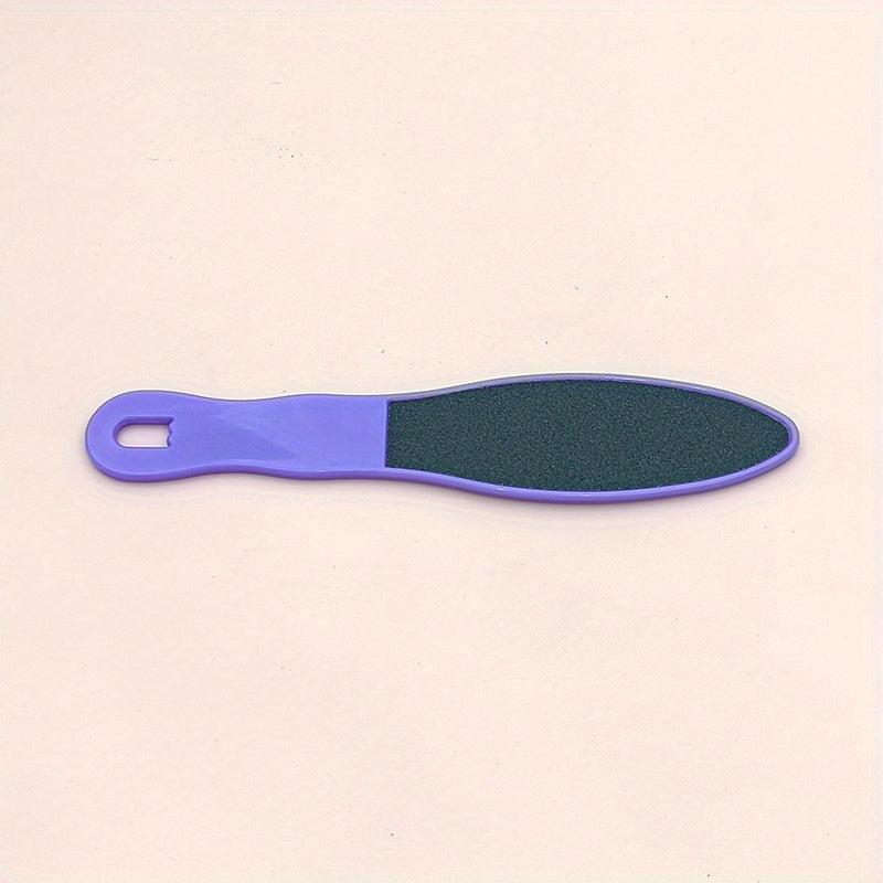 Double-Sided Pedicure Foot File Cuticle File Scrubber with Plastic Handle