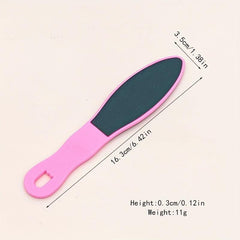 Double-Sided Pedicure Foot File Cuticle File Scrubber with Plastic Handle