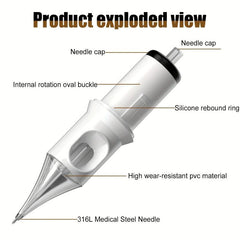 20pcs Tattoo Cartridge Needles Disposable Round Liner For Artists Beginners