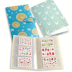 120 Slots Nail Art Sticker Storage Book Plastic Nail Art Tools Display