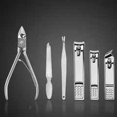 Professional Nail Art Kit Stainless Steel 19 Pcs Grooming Tools with Travel Case