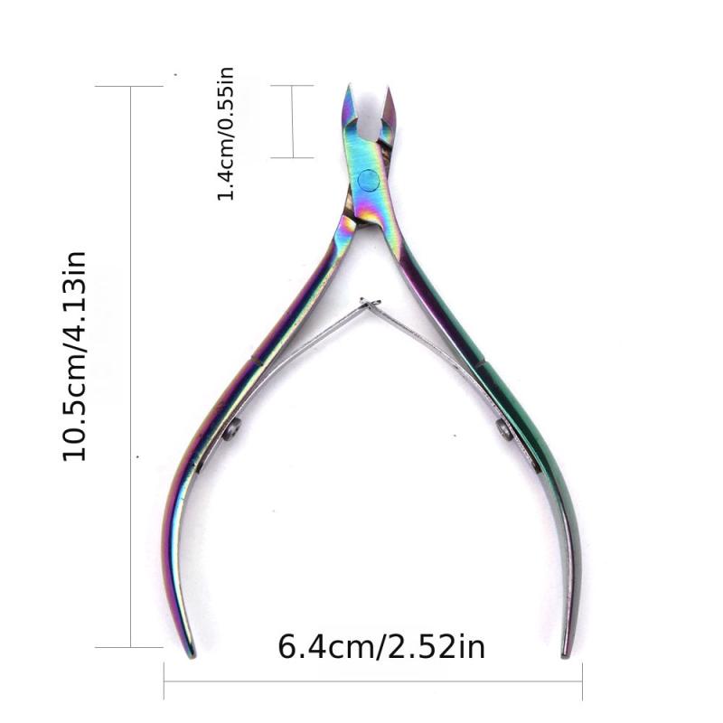 Stainless Steel Nail Clipper Scissor for Dead Skin - Rainbow