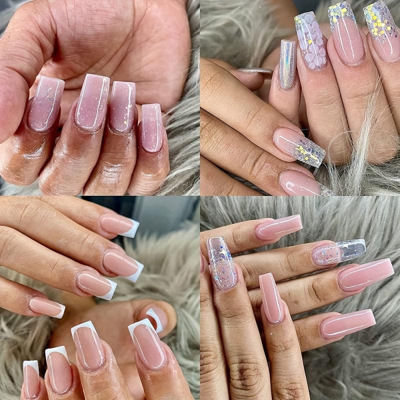 100 Pcs Clear French Style False Nails Tips with Box