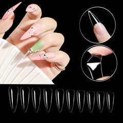 100 Pcs Clear French Style False Nails Tips with Box