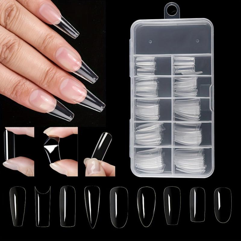 100 Pcs Clear French Style False Nails Tips with Box