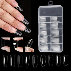 100 Pcs Clear French Style False Nails Tips with Box