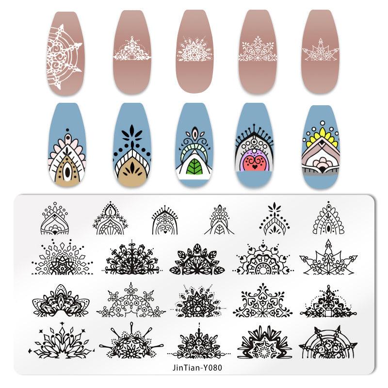 Snowflake Flower Animal Nail Art Stamping Plate for Manicures and Parties