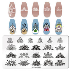 Snowflake Flower Animal Nail Art Stamping Plate for Manicures and Parties