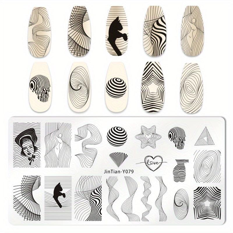 Snowflake Flower Animal Nail Art Stamping Plate for Manicures and Parties