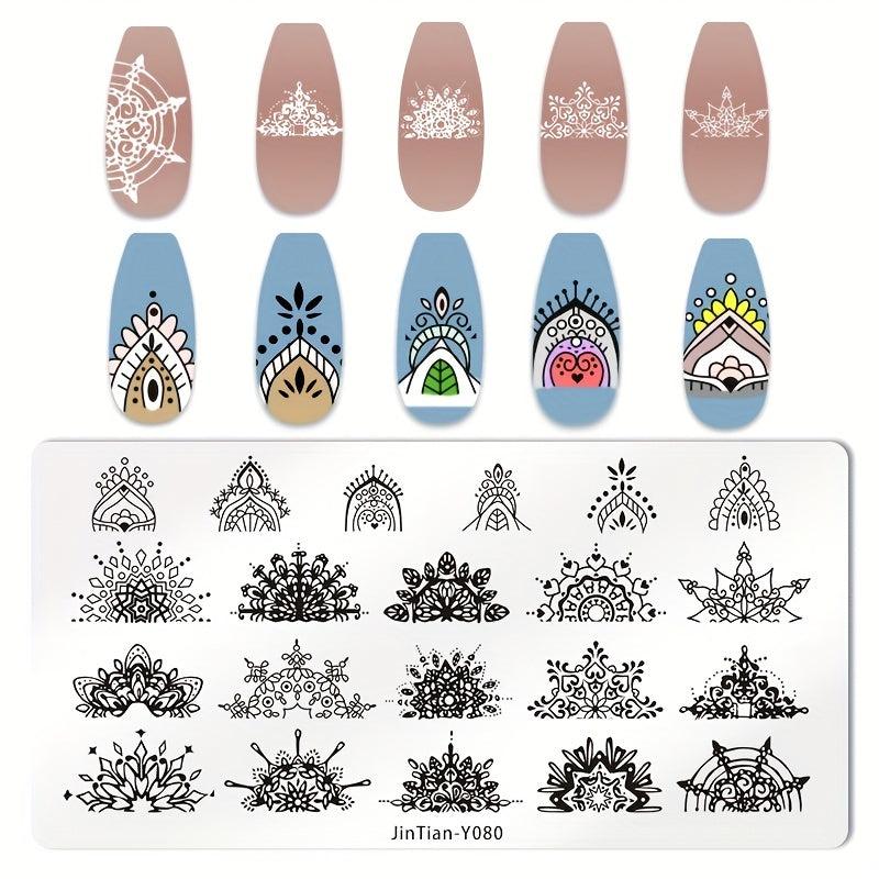 Snowflake Flower Animal Nail Art Stamping Plate for Manicures and Parties