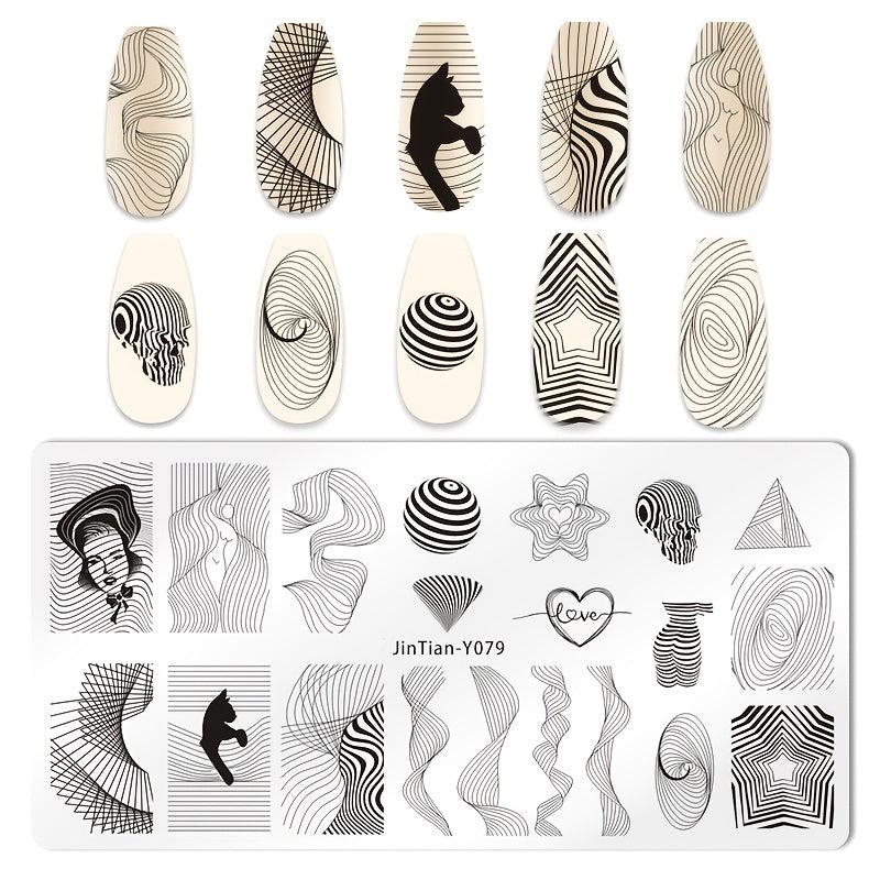 Snowflake Flower Animal Nail Art Stamping Plate for Manicures and Parties